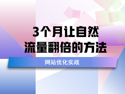 《网站优化实战：3个月让自然流量翻倍的方法》